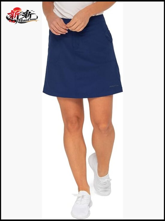Pants - Women's Active Skort with Attached Shorts & Zippered Pocket